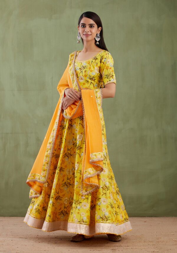 Umang Yellow Digital Printed Lehenga 3 Pcs Set