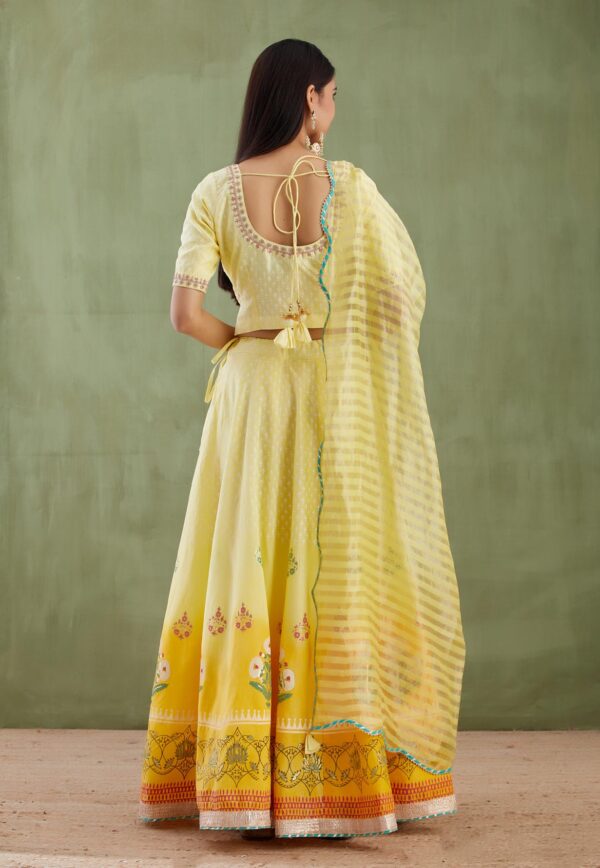 Umang Yellow Foil Printed Lehenga 3 Pcs Set