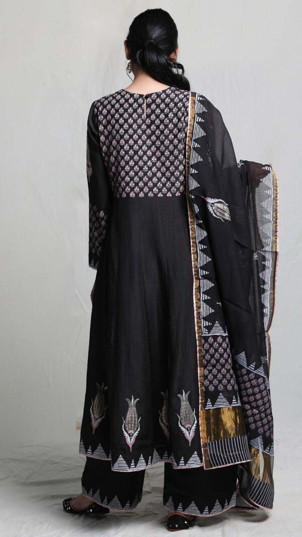 SILK AFFAIR BLACK ANARKALI SUIT