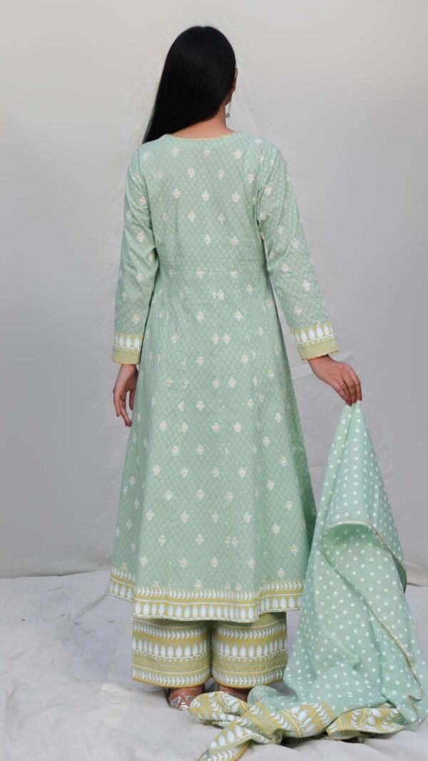 MAKHMAL AQUA ANARKALI SET