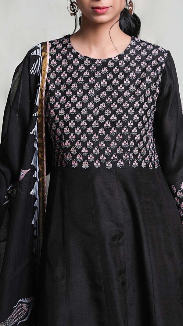 SILK AFFAIR BLACK ANARKALI SUIT