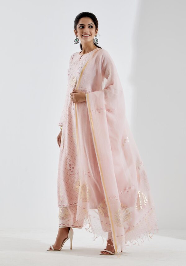 Noor Baby Pink 3Pcs Anarkali Set