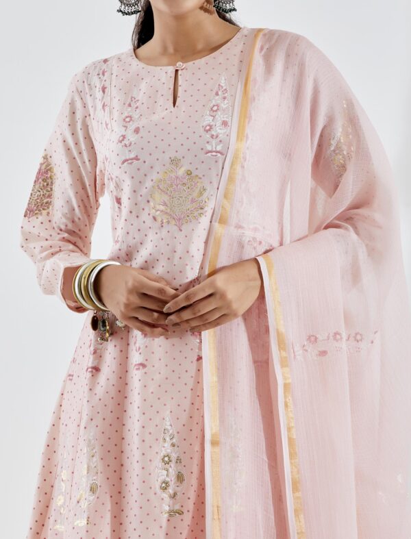 Noor Baby Pink 3Pcs Anarkali Set