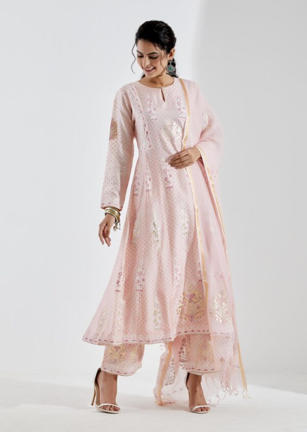 Noor Baby Pink 3Pcs Anarkali Set