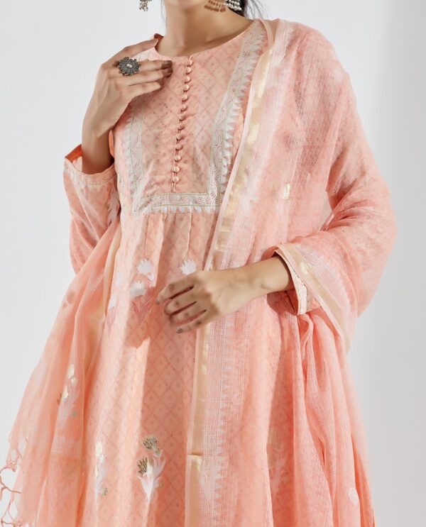 Noor Light Peach 3Pcs Anarkali Set