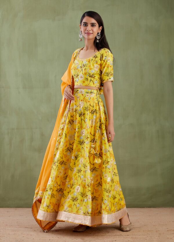 Umang Yellow Digital Printed Lehenga 3 Pcs Set