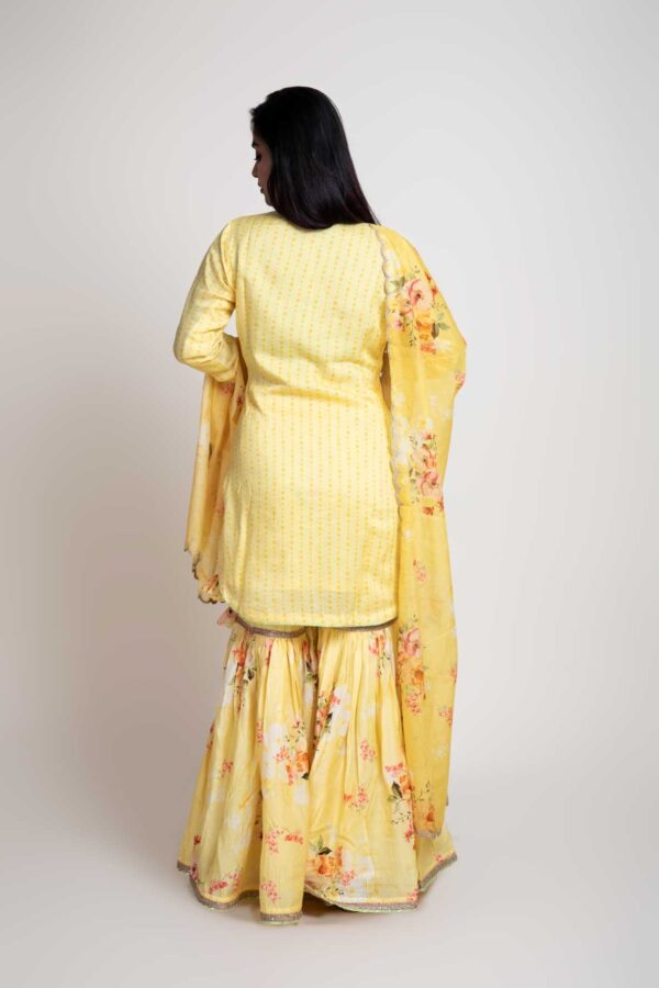 Digital Printed Kurta With Garara and Chandary Digital Printed Dupatta With Gotta Detailing