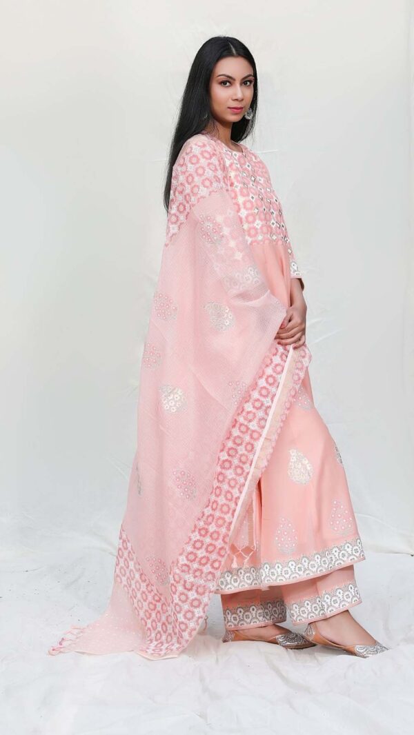 SILK AFFAIR PEACH ANARKALI SUIT