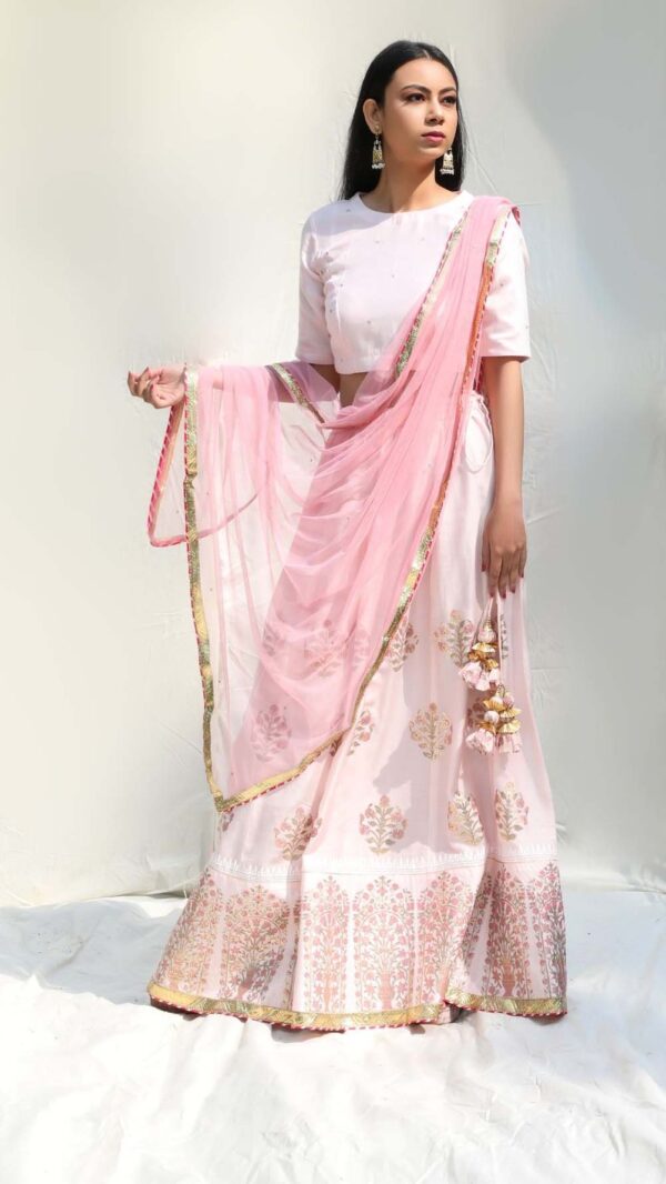 SILK AFFAIR PINK LEHENGA SET