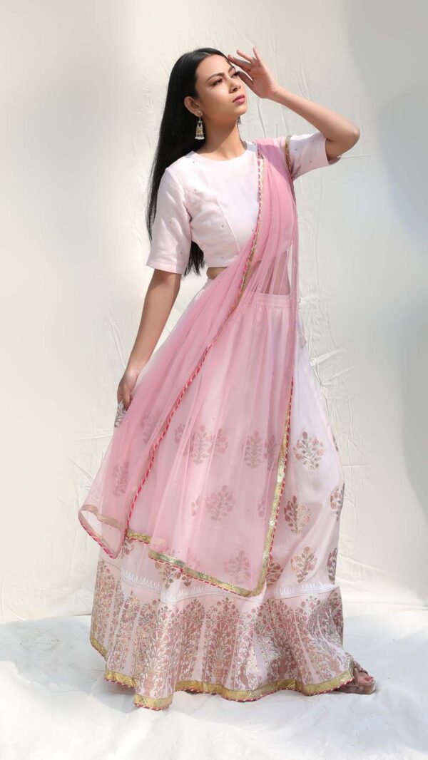 SILK AFFAIR PINK LEHENGA SET