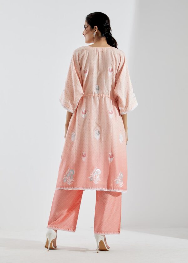 Nargis Peach Ombre 2Pcs Kaftan Set