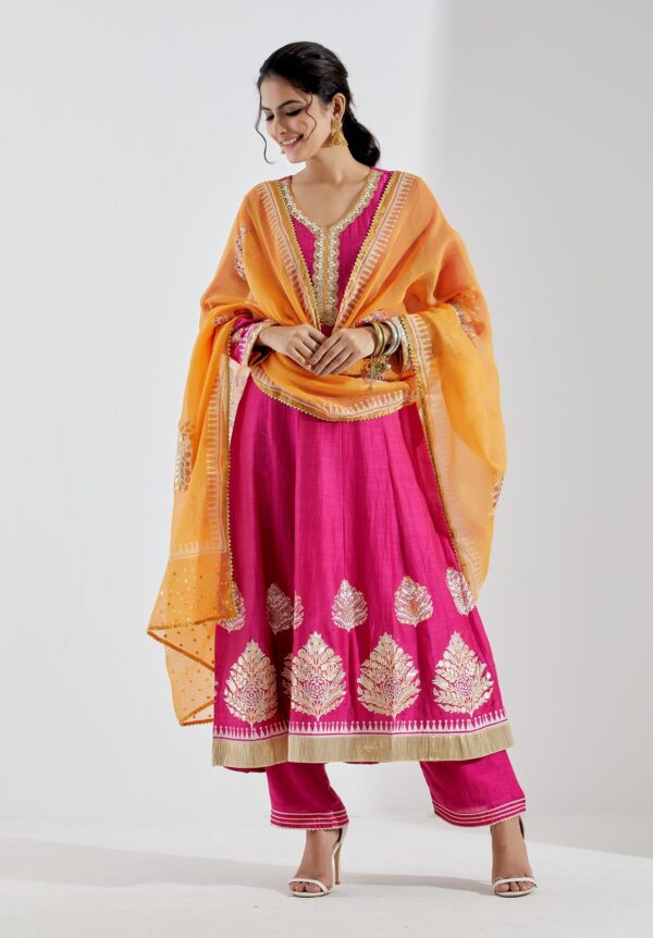 Gul Bahaar Rani 3Pcs Anarkali Set